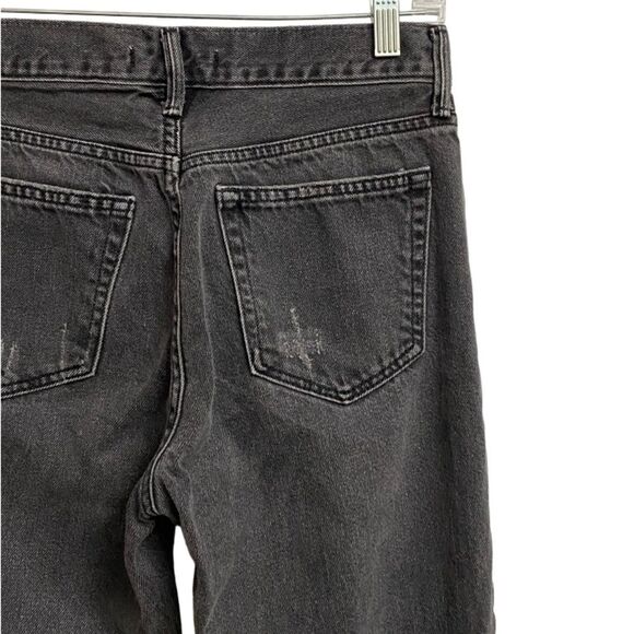 Forever 21 High Waist Mom Jeans Size 25 Faded Black Ripped Distressed Grunge - Picture 12 of 16